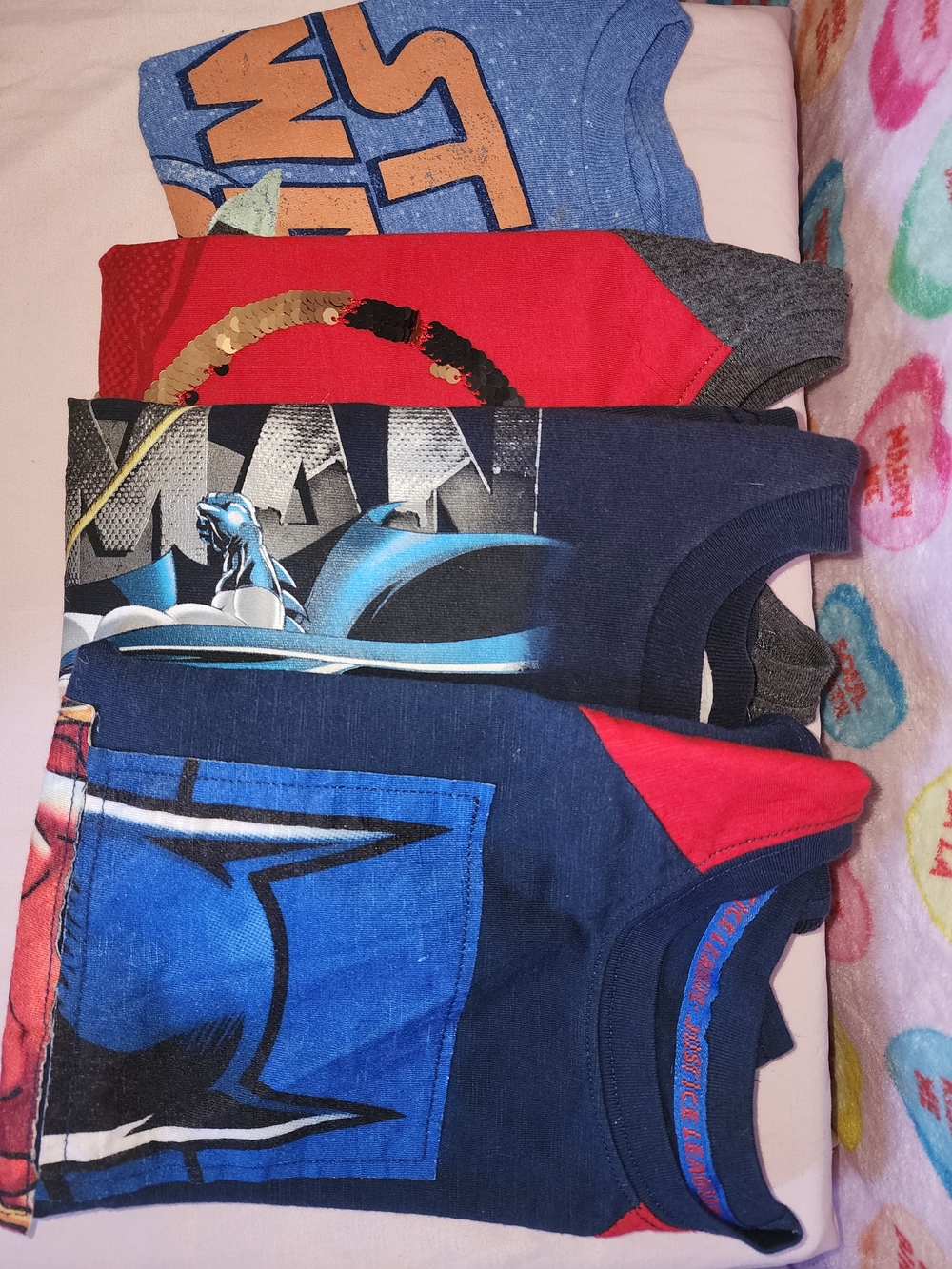 Stacked Boys' Graphic Tees - Blue & Red